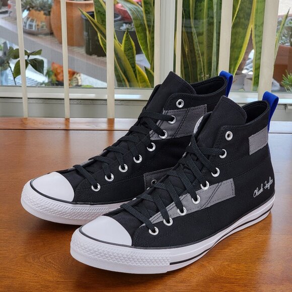 Converse Men's Chuck Taylor All Star Hi A02557C Black/Blue/White Size 11.5 - Picture 12 of 13